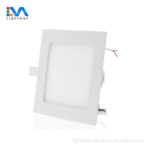 AC85-265V Warm Light 6W 120x120 Ultra Thin Recessed Square LED Panel Downlight